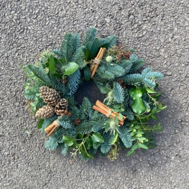 Festive Grave Wreath